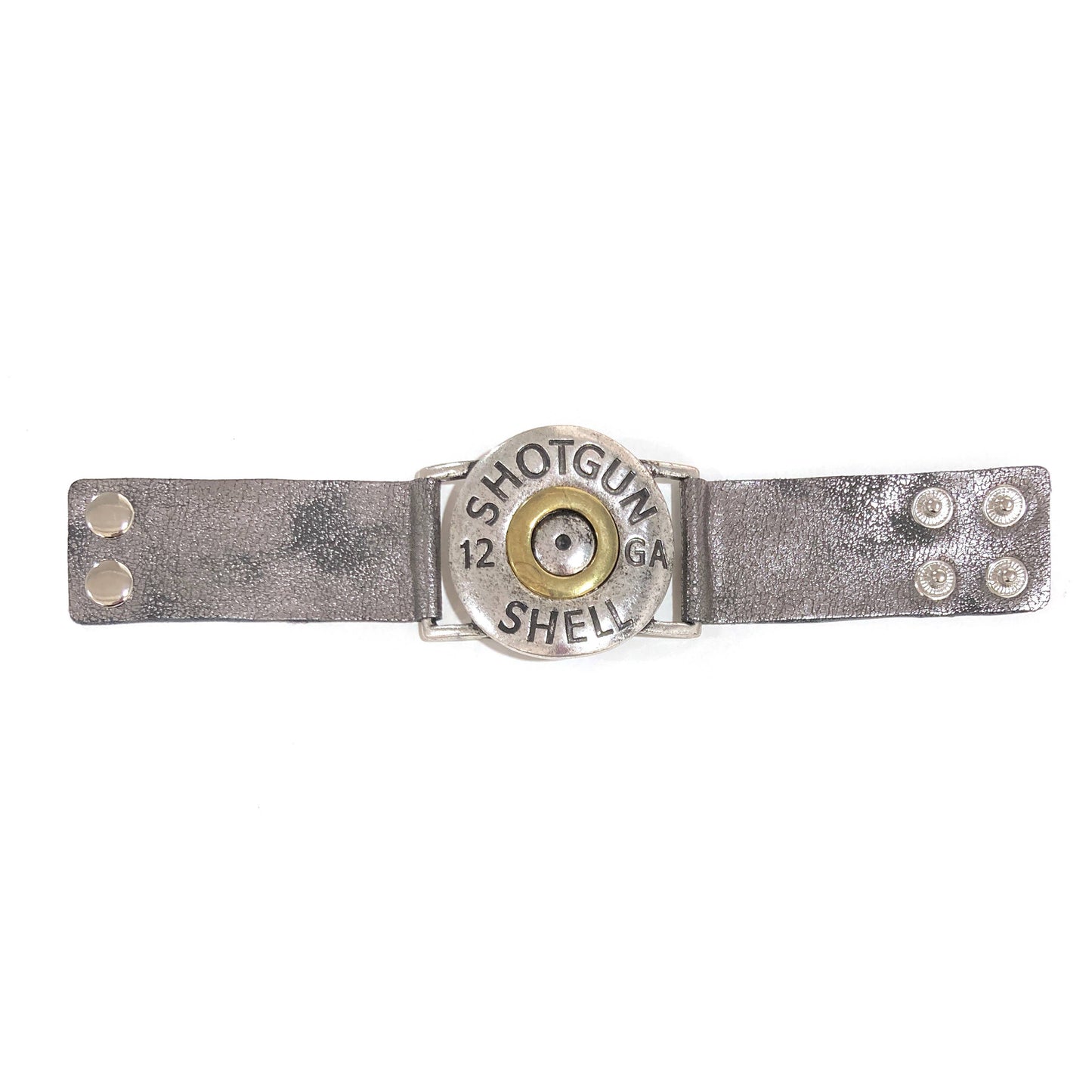 Shotgun Shell Silver Wrap Bracelet