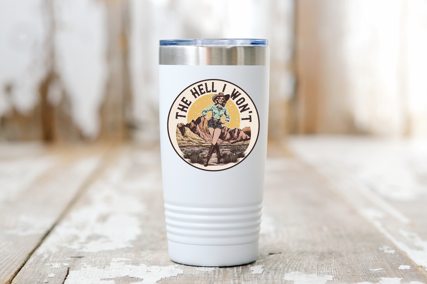 The Hell I Won't Sticker - cowgirl, western, Wild West