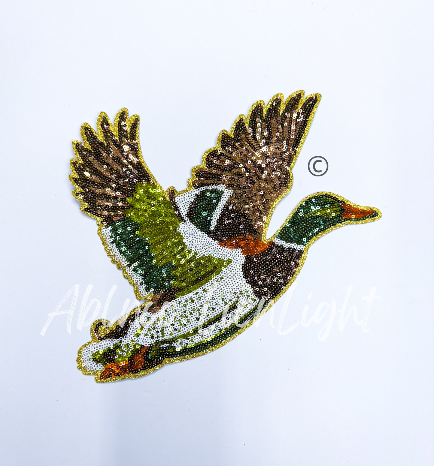 Big Mallard Duck Hunting Sequins Patch