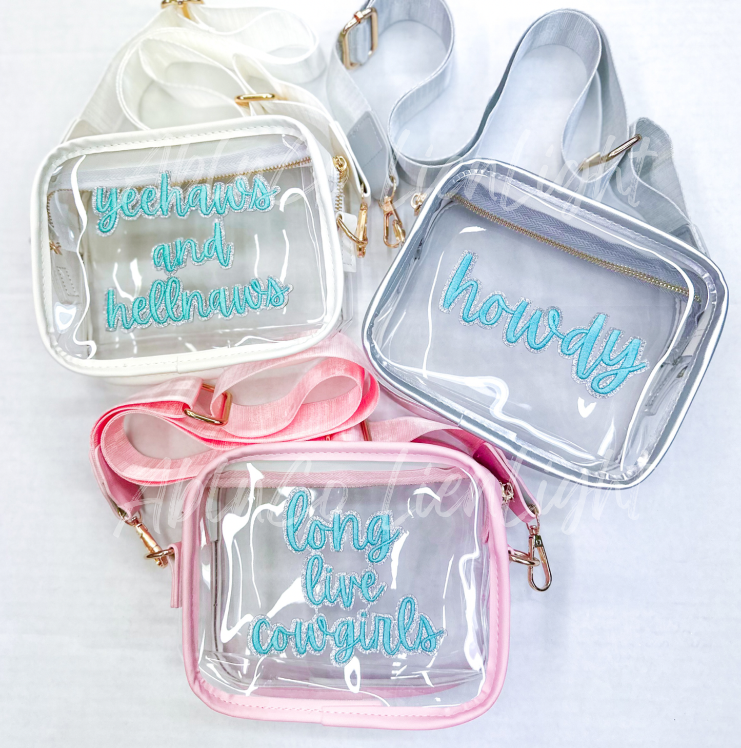 Howdy sticker adhesive concert clear bag patch