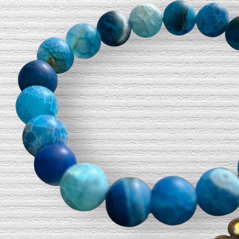 Icy Blue Agate 10mm Bracelet
