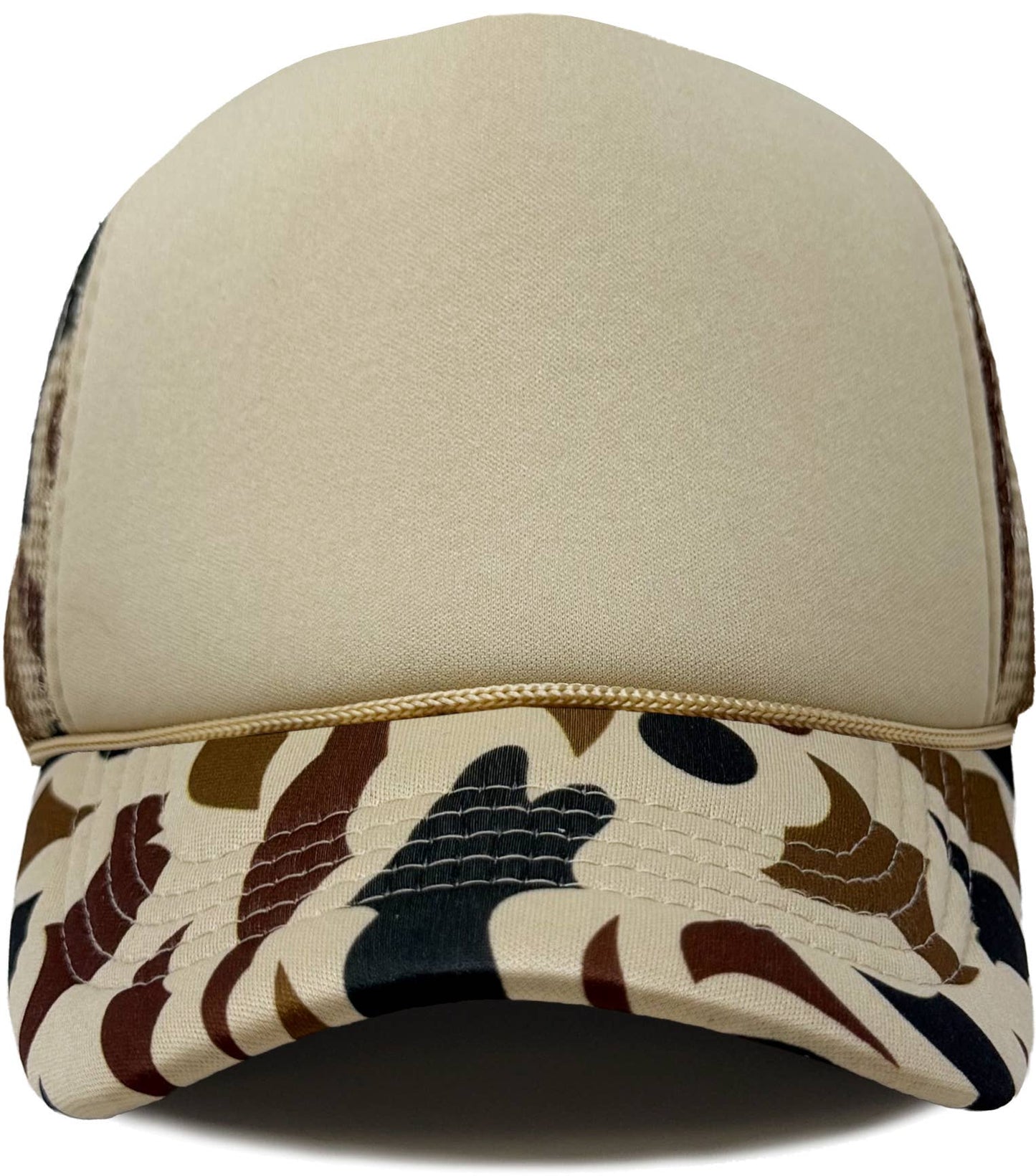 Foam Snapback Trucker Hat - Khaki Camo