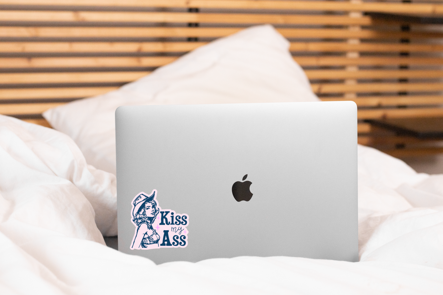 Kiss My Ass Sticker - cowgirl, west, bikini, women, sexy