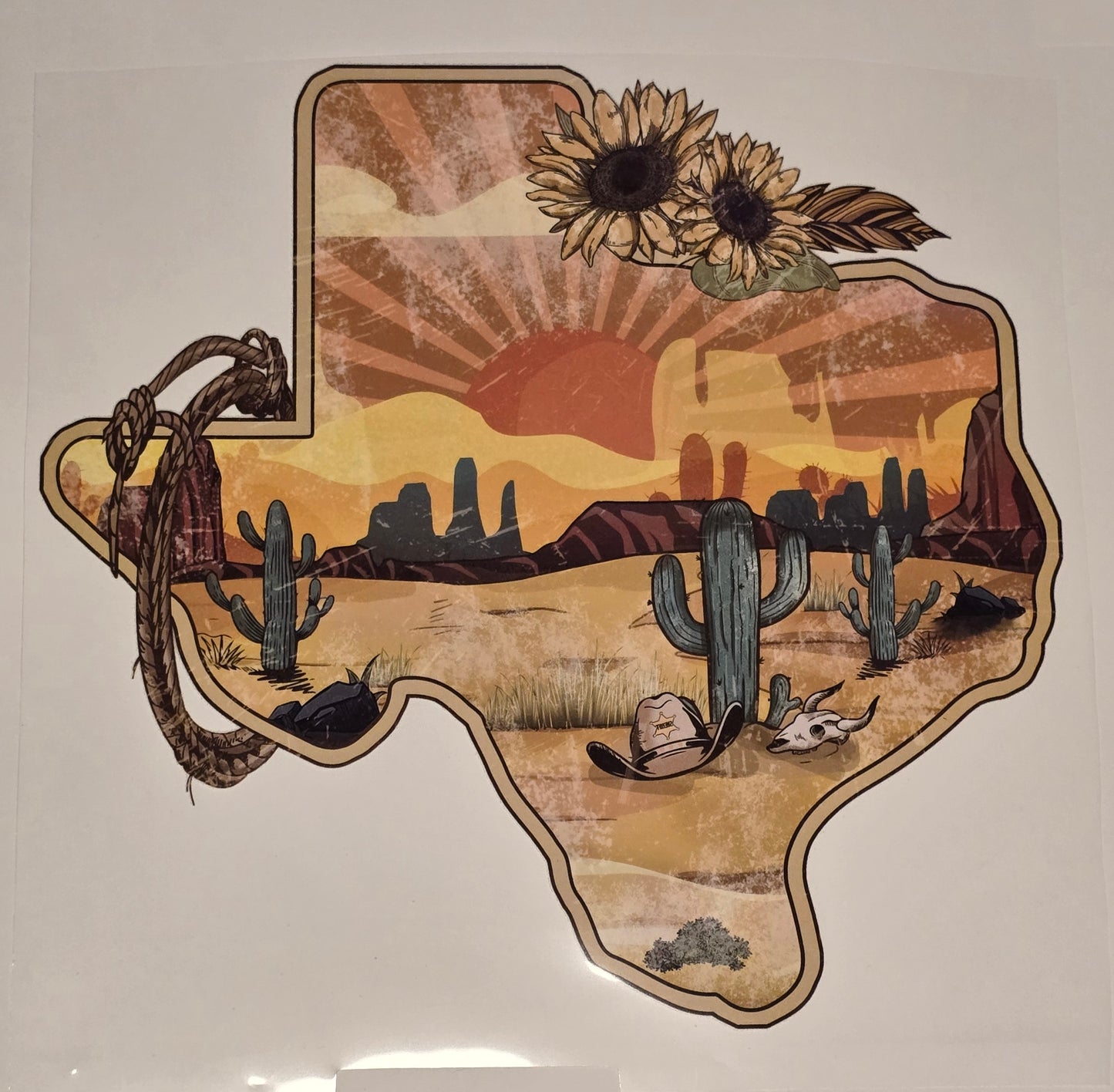 DTF Western Texas State desert scene