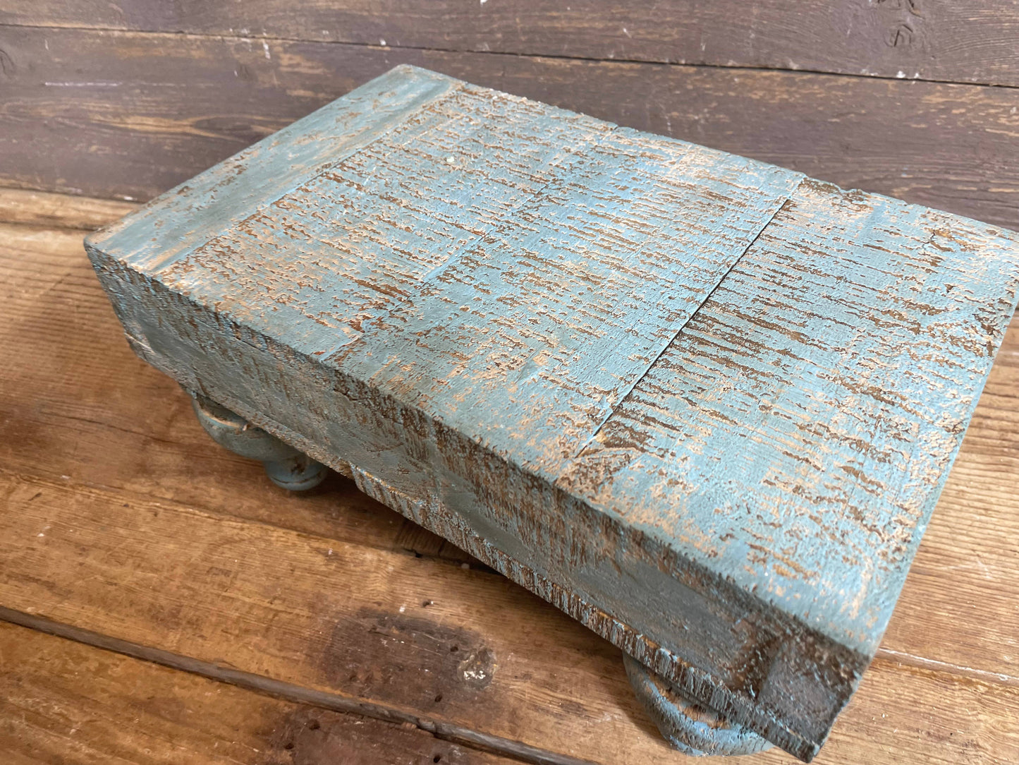 Chula Cake Table Set 3--Display-Reclaimed Wood-Turquoise