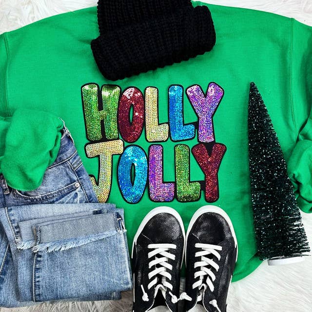 Sequin Holly Jolly Patch