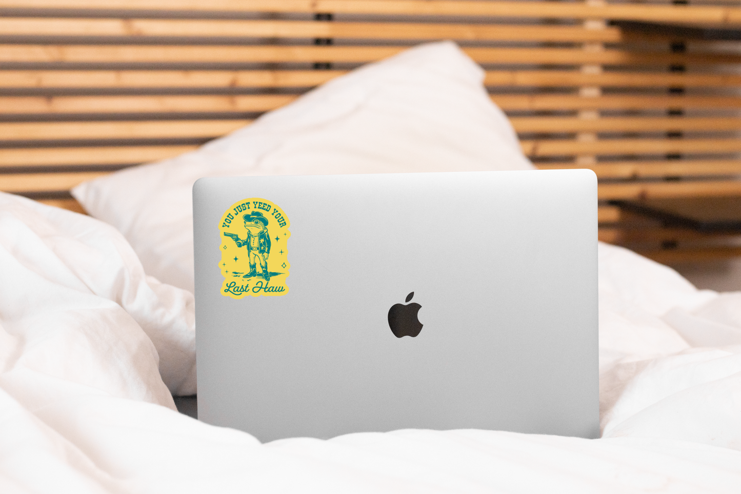 You Just Yeed Your Last Haw Sticker - frog, sheriff, western