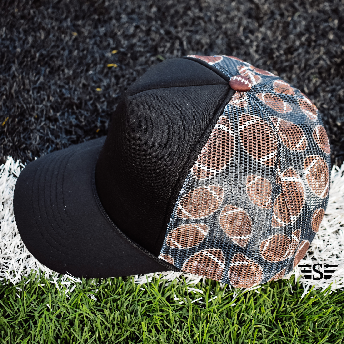 Football Mesh Back Foam Trucker Cap