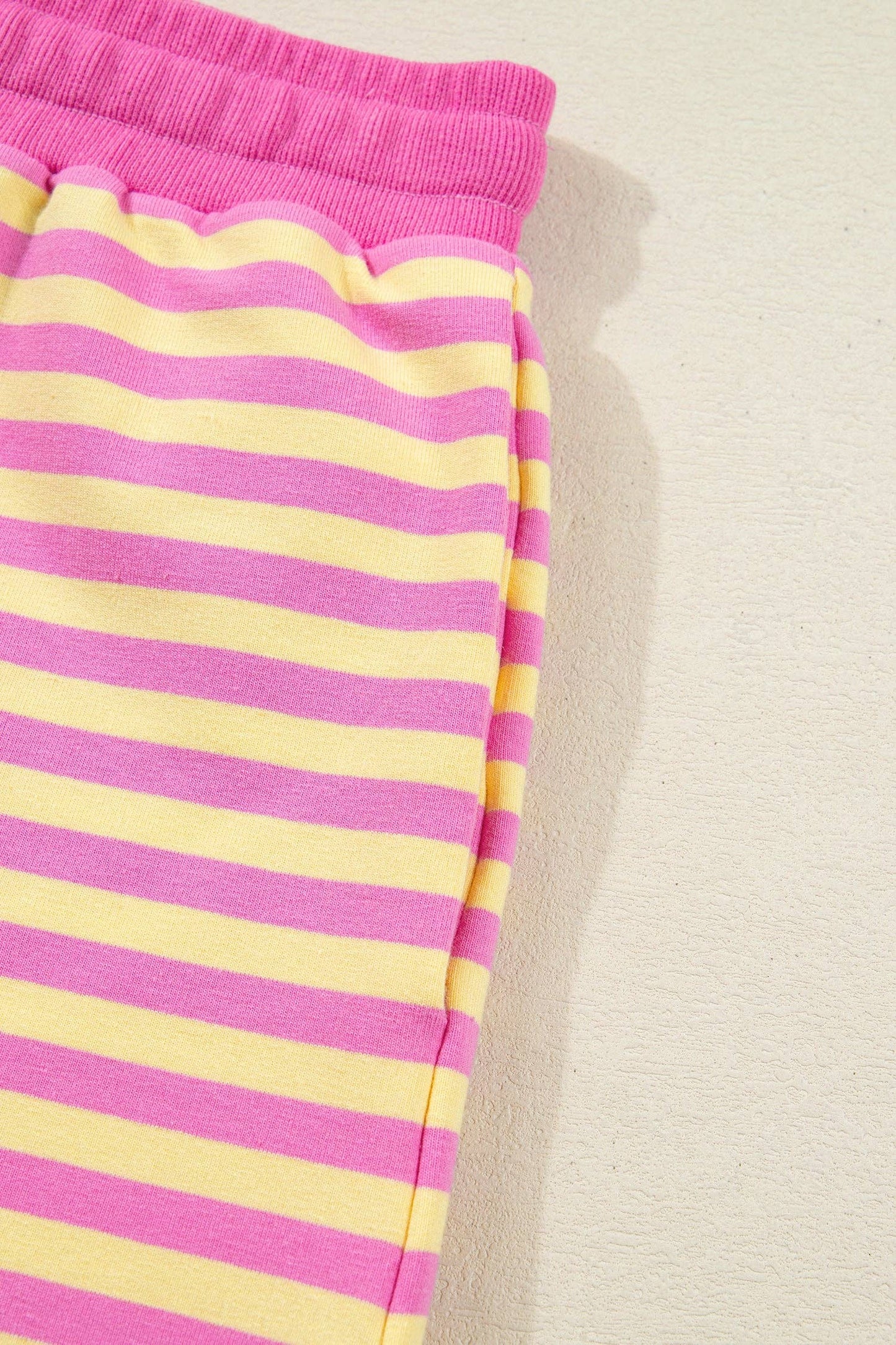 Rose Stripe Stripe Terry Tee and Shorts Set