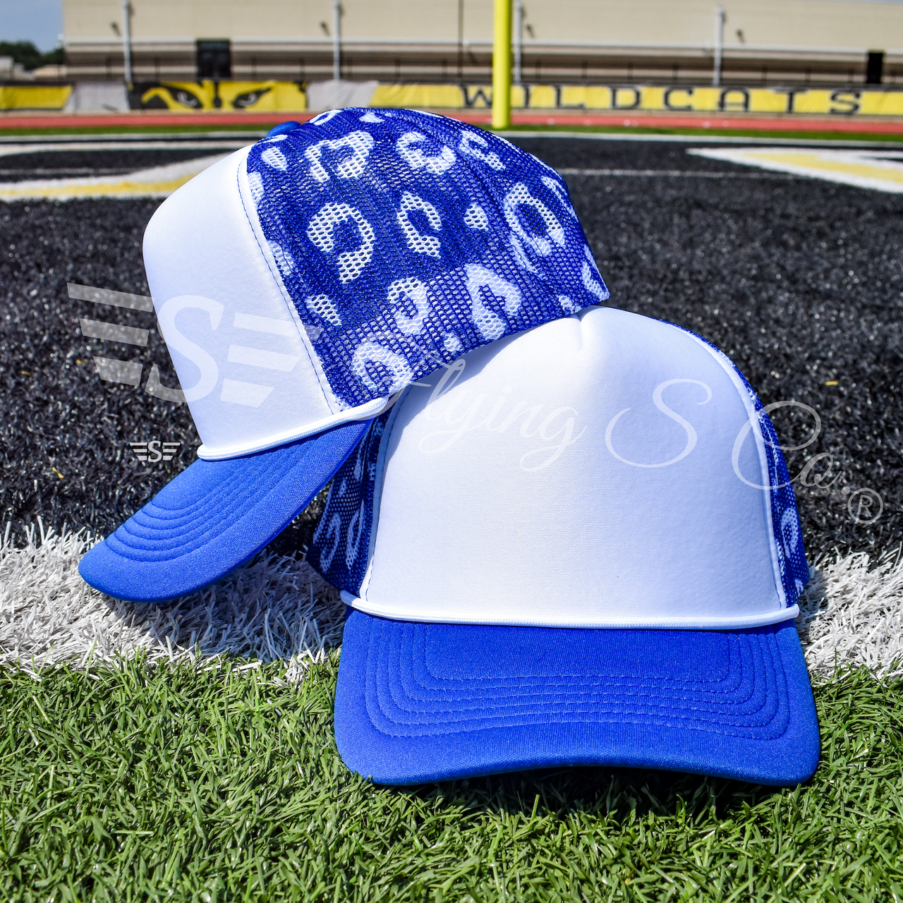 White Front Leopard Magna Pony™ Mesh Foam Trucker Hat