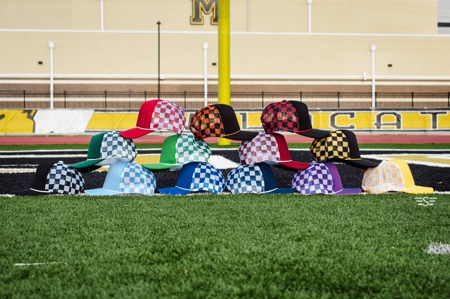 Checkered Mesh Back Cap