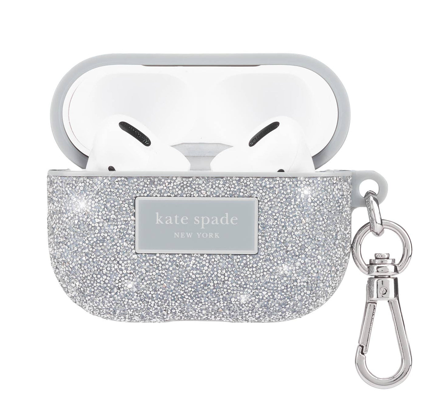 Kate spade new york AirPods Pro 1 & 2 Crystal Pavé Silver