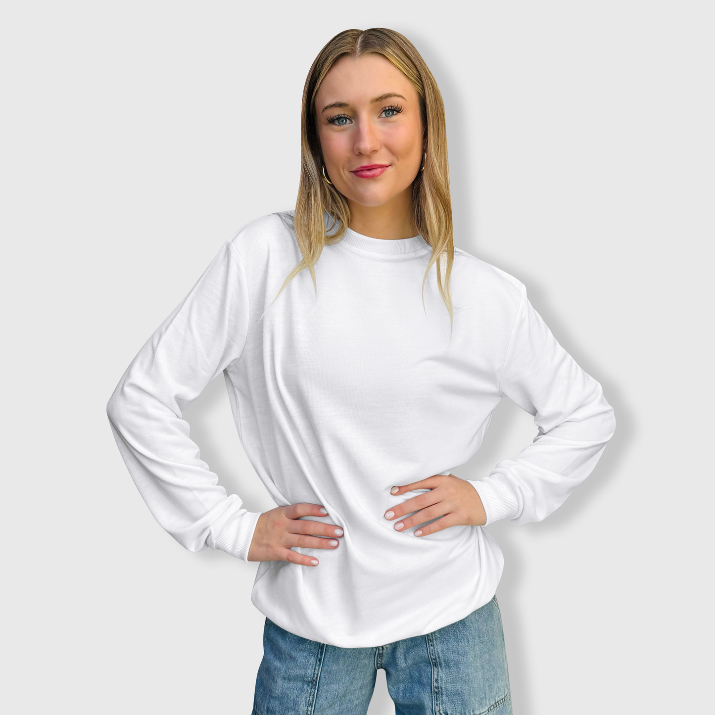 100% Polyester Sweatshirt Cotton-Feel