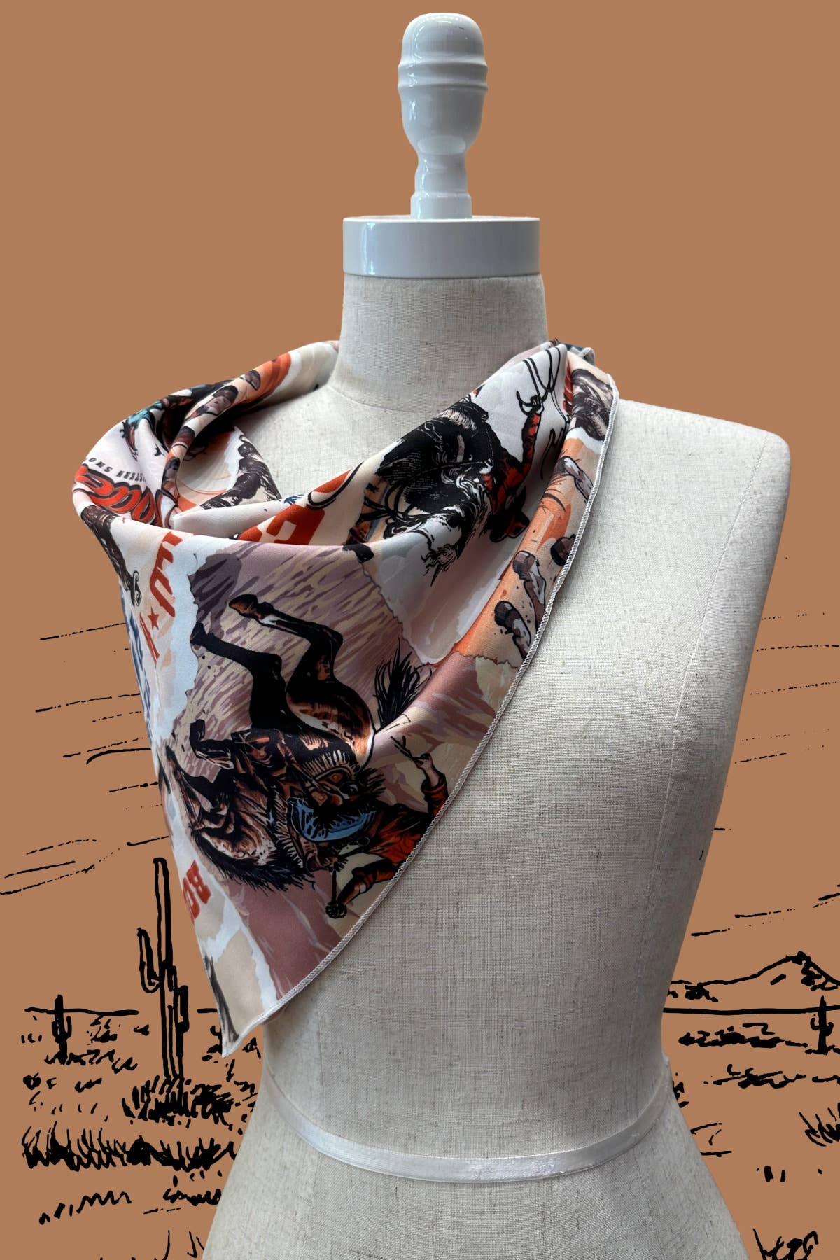 SC-6716-Ciao The Original Rodeo Print Scarf