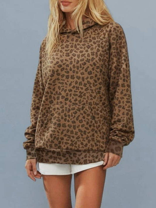 Oversized Leopard print hoodie