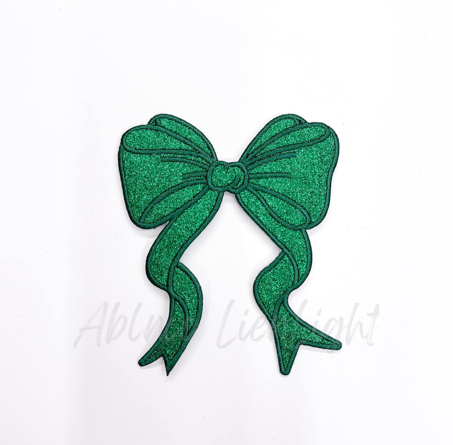 Side Bows Glitter Embroidery Patch - Single