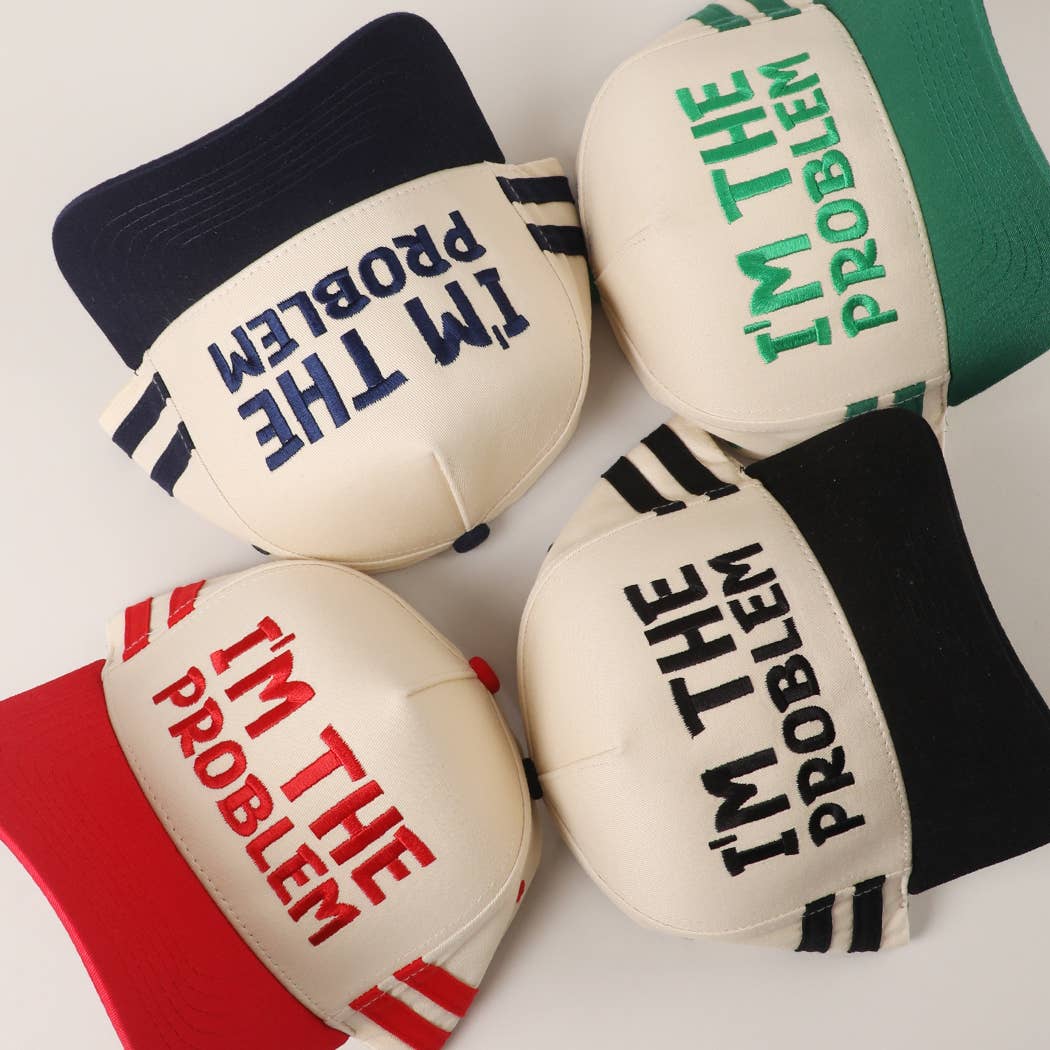 I'M THE PROBLEM Two-Tone Cotton Two Stripes Trucker Hat