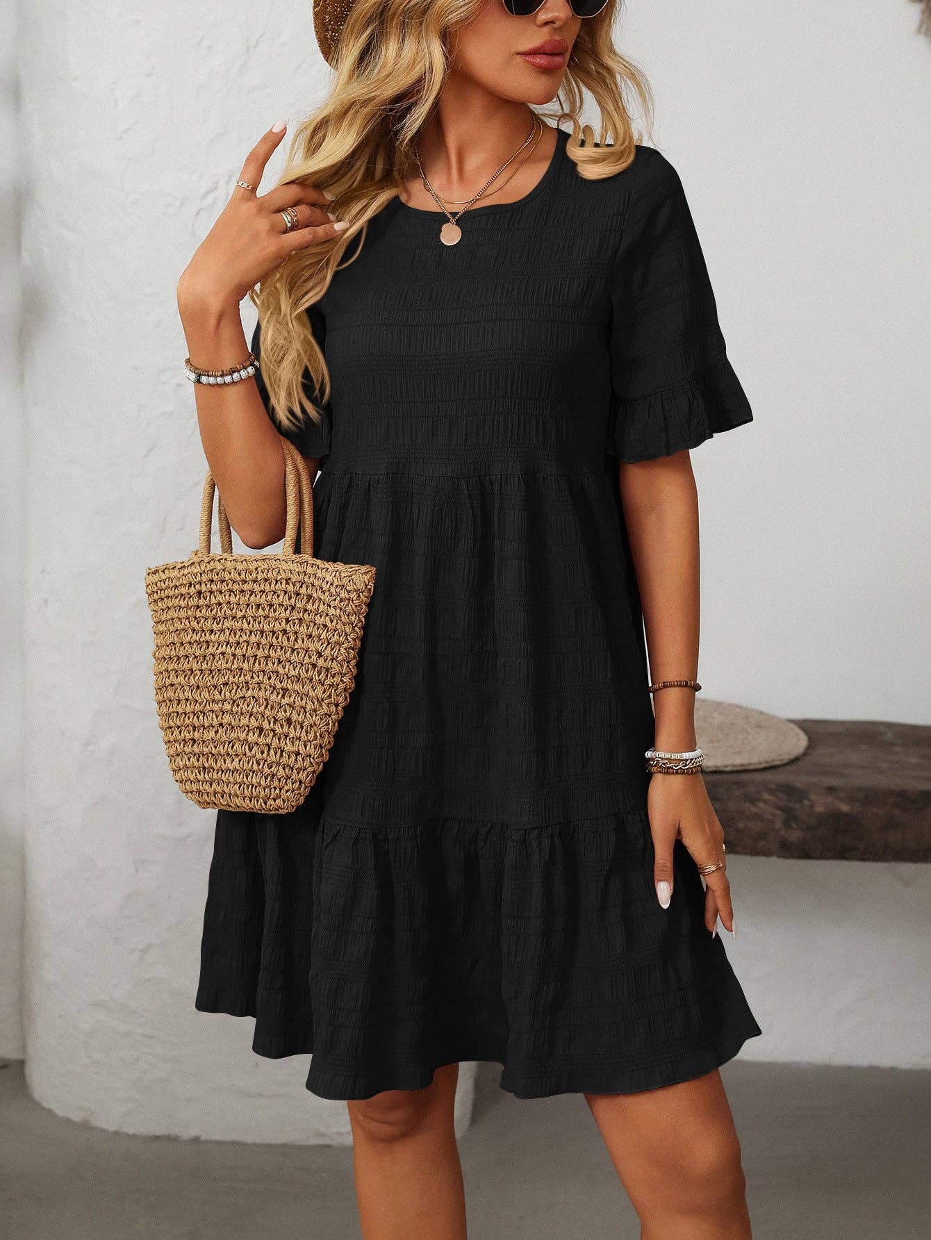 Loose Casual Short-Sleeve Elegant Dress