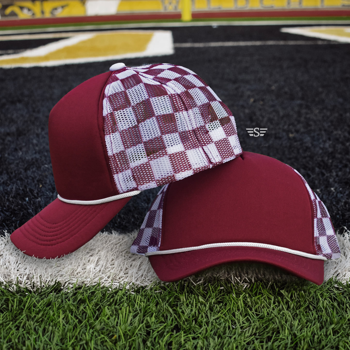 Checkered Mesh Back Cap