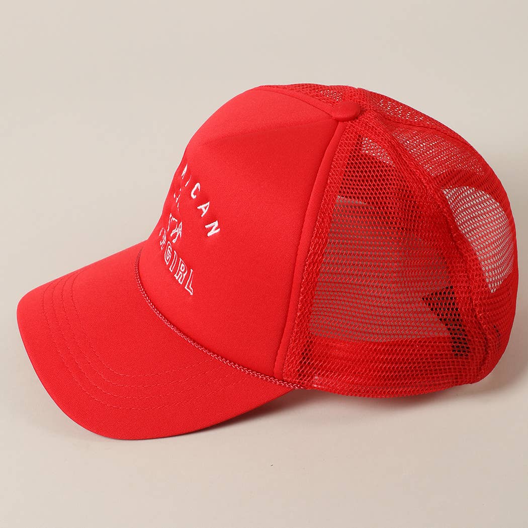 American Cowgirl Embroidery Foam Trucker Hat