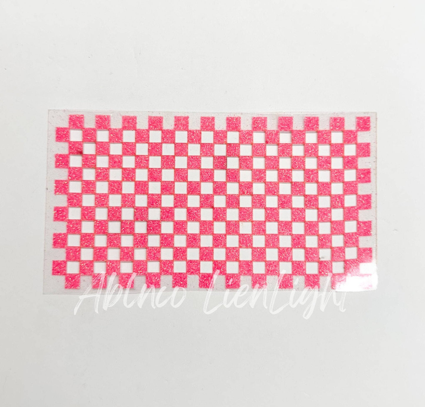 Checkered HTV Glitter Trucker Hat Background Transfer