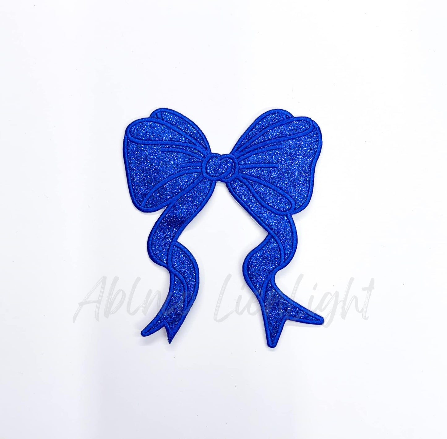 Side Bows Glitter Embroidery Patch - Single