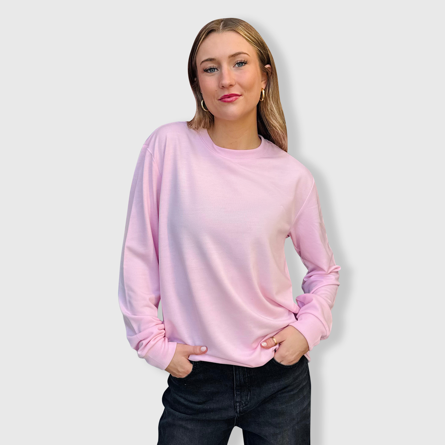 100% Polyester Sweatshirt Cotton-Feel
