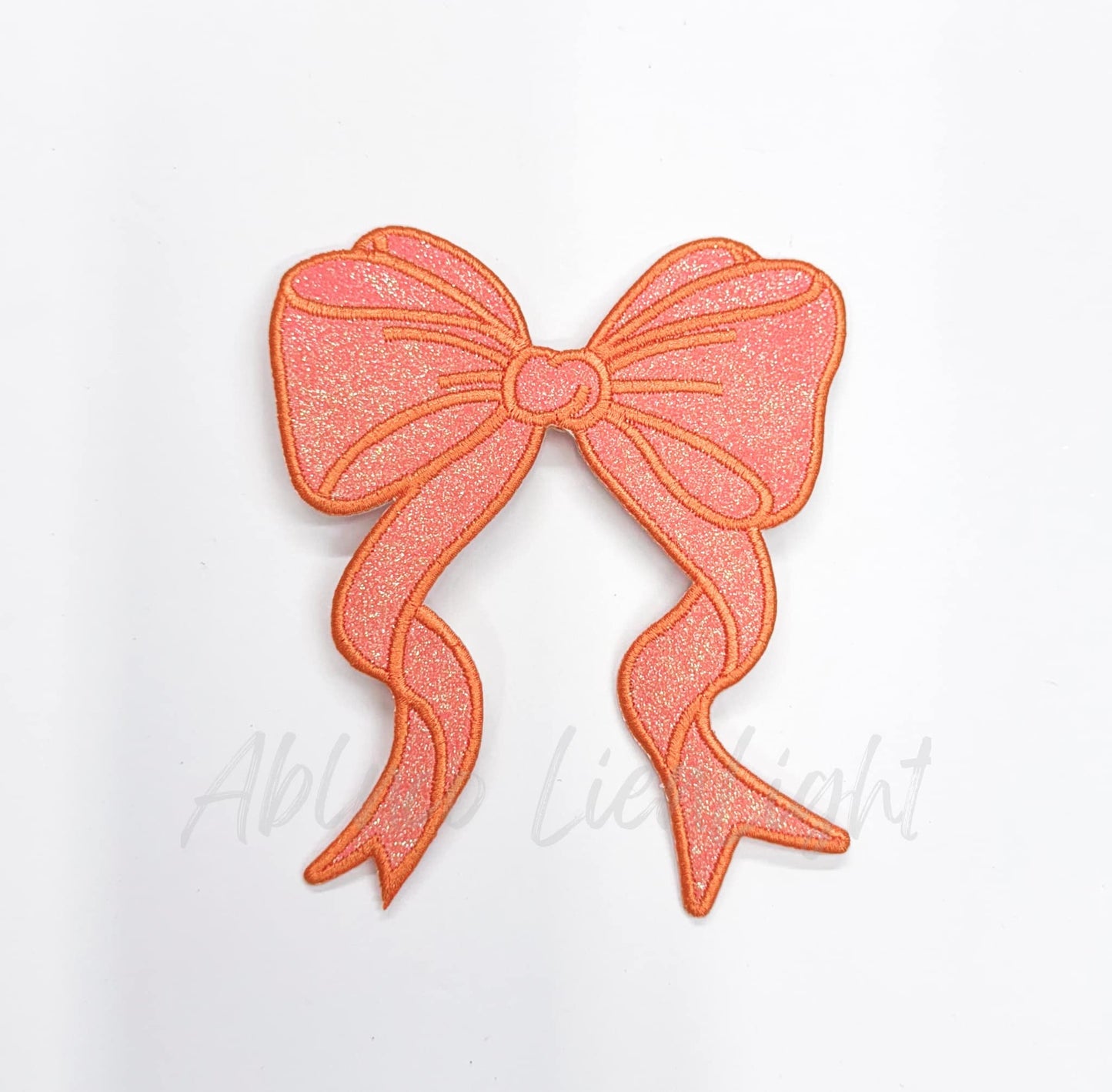Side Bows Glitter Embroidery Patch - Single