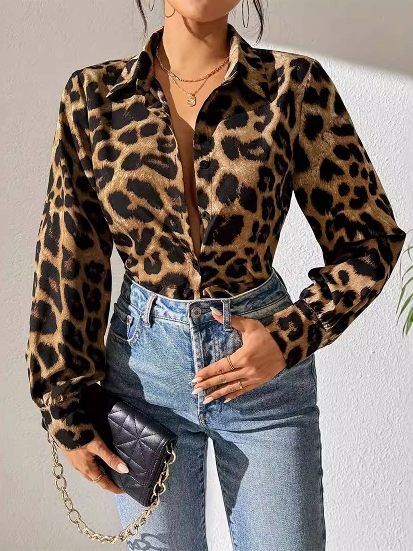Fashion Leopard Print Shirt
