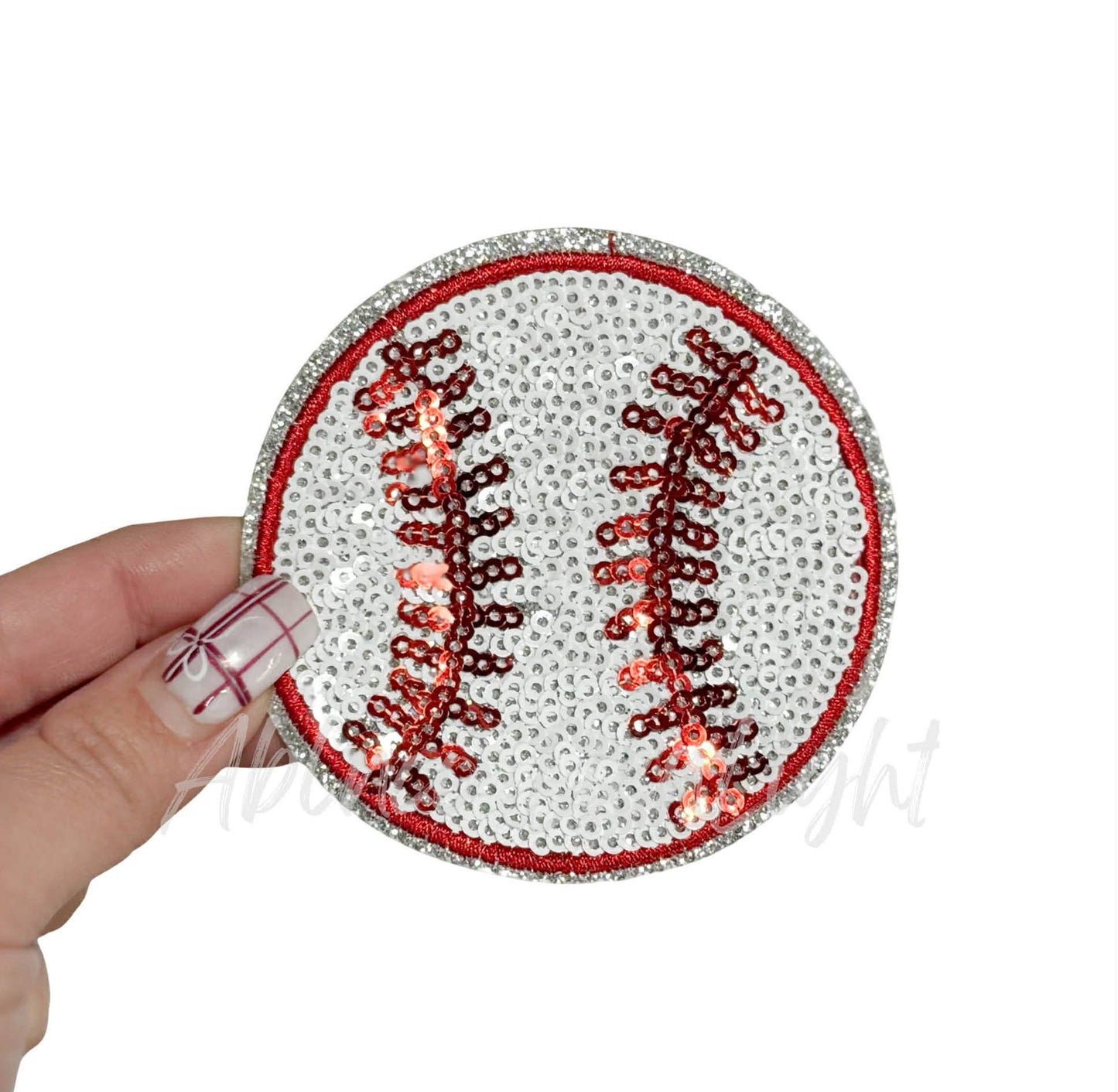 Baseball Sequin Patch - Small 