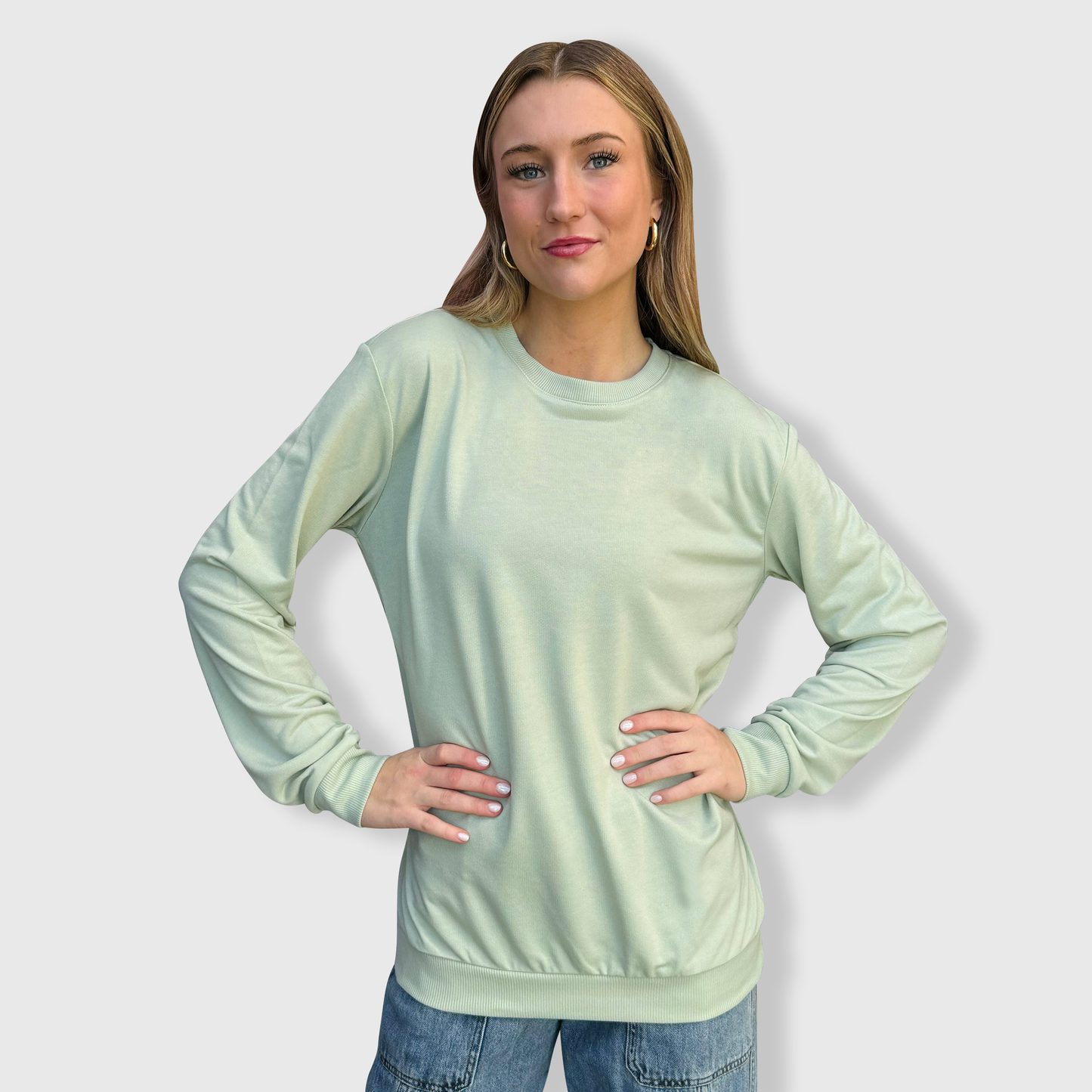 100% Polyester Sweatshirt Cotton-Feel