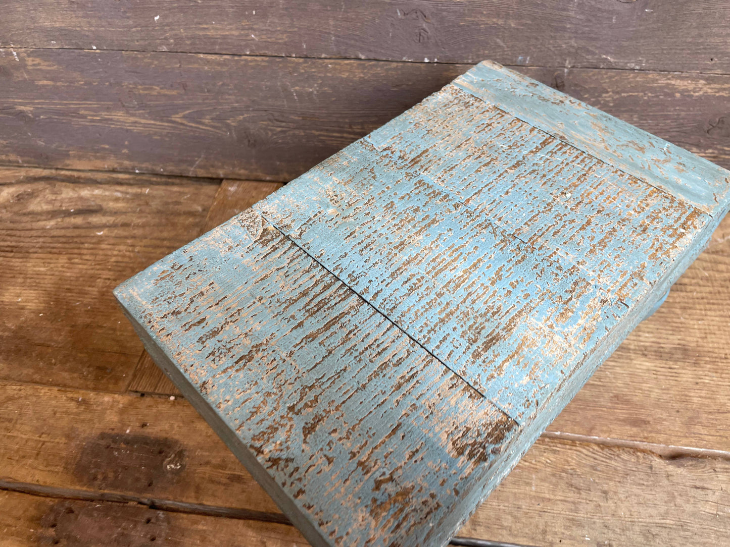 Haysley Table-Display-Reclaimed Wood-14x12 inch-Turquoise