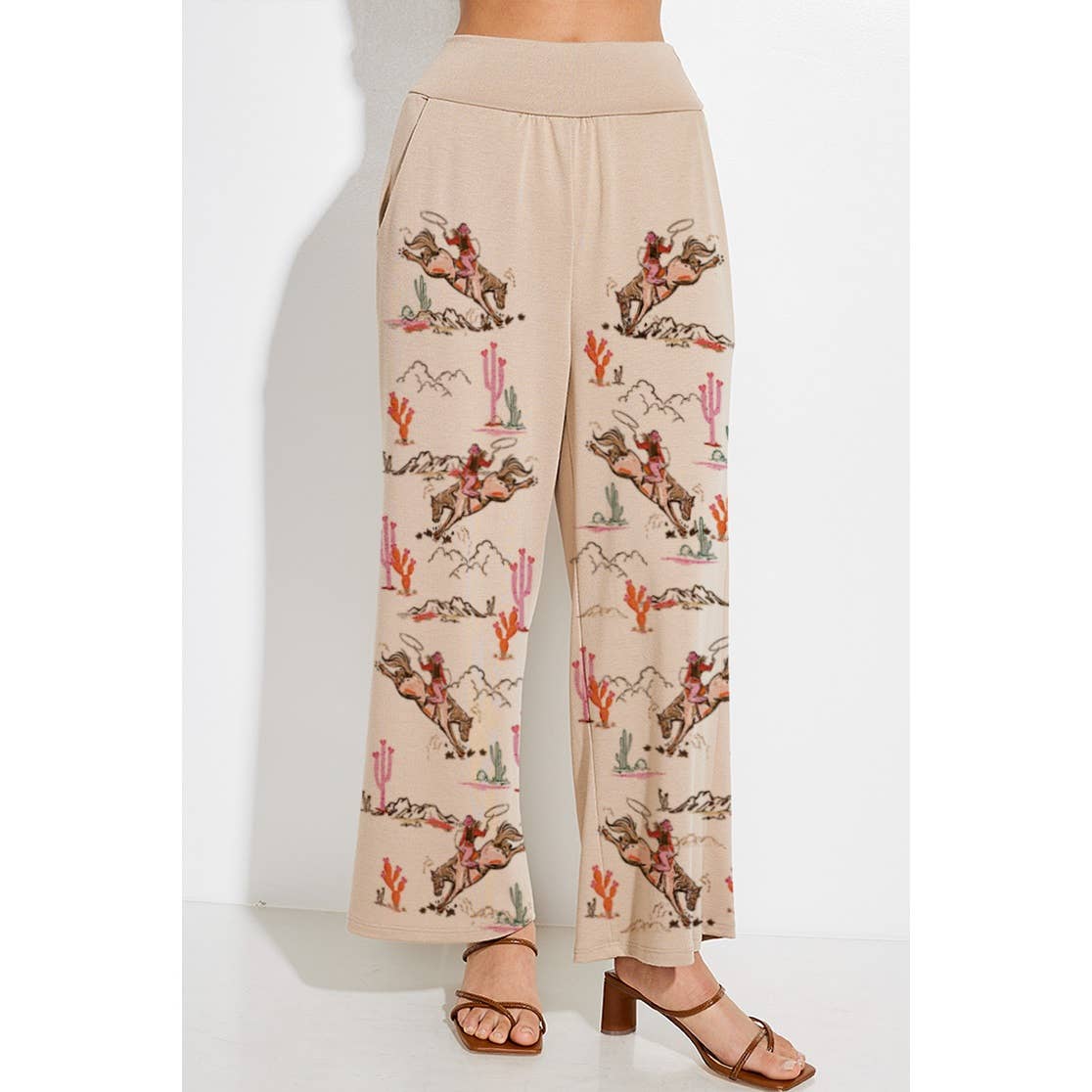 Cowgirl crop tank top and maximized pants set