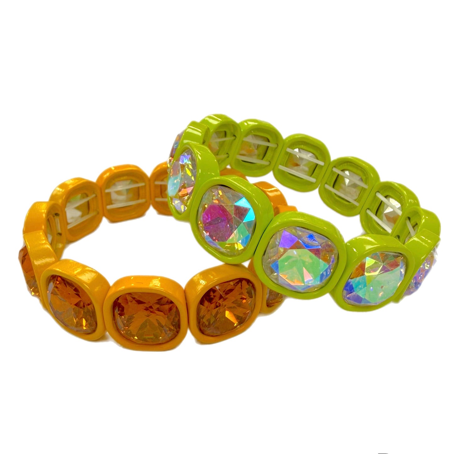 Square Crystal Stretch Bracelets