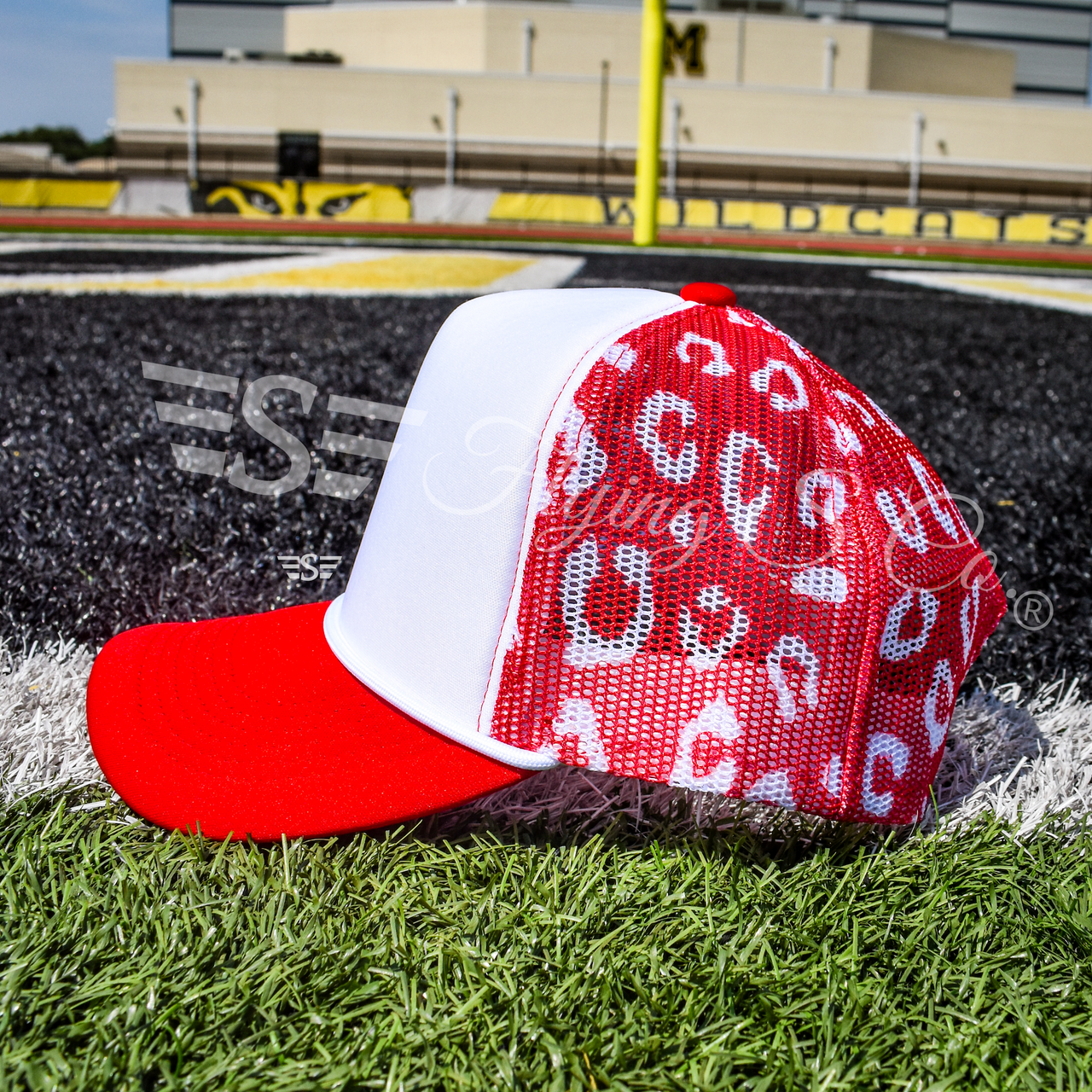 White Front Leopard Magna Pony™ Mesh Foam Trucker Hat