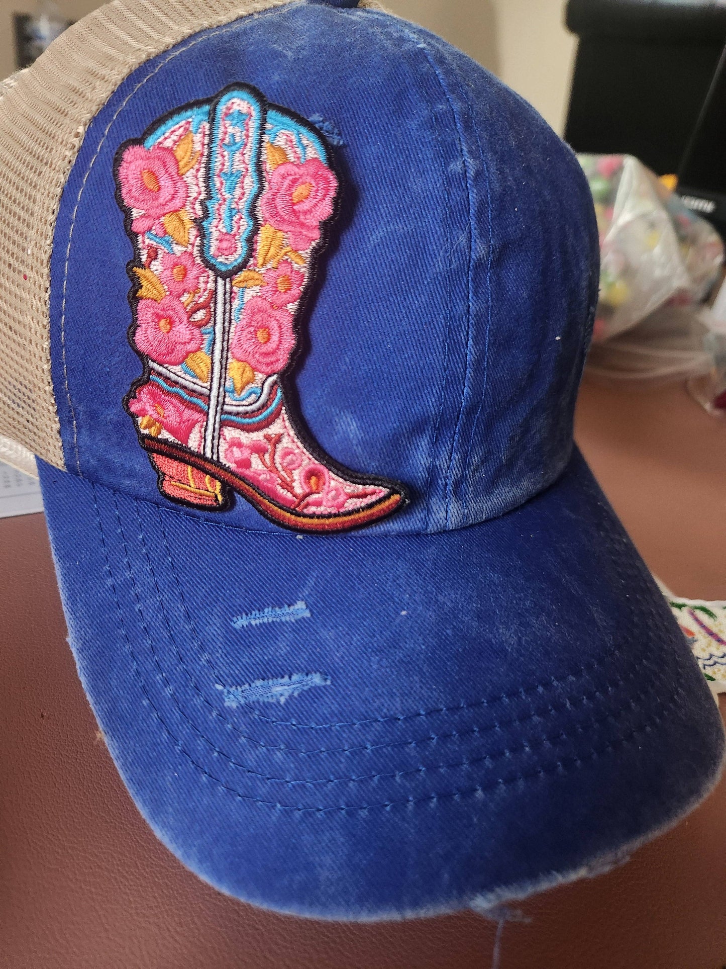 Floral Boot Iron-On PATCH