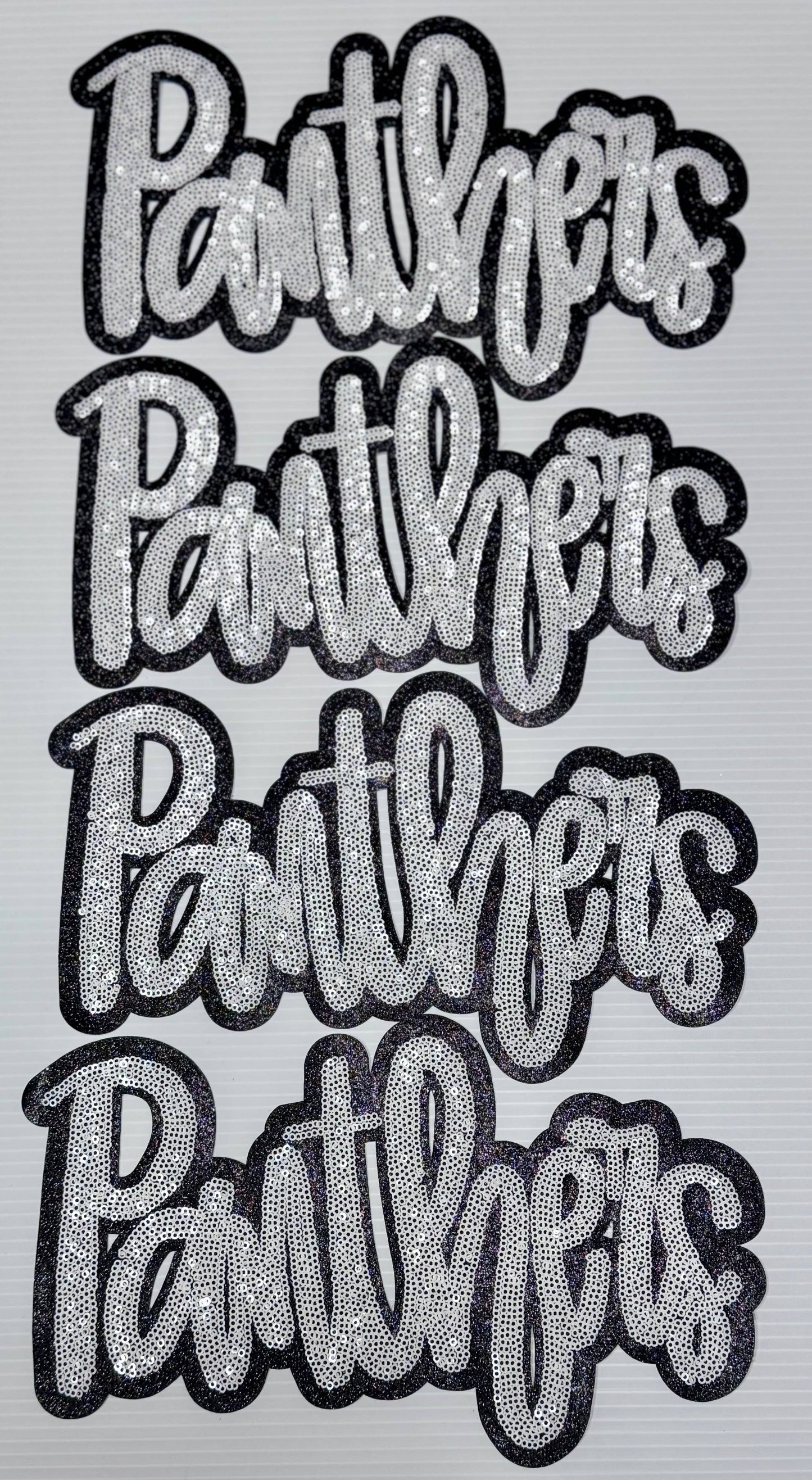 Panthers  Patch, Sequin Patch, Football Patch, Panthers Game Day Sequin Patch,  DIY, Iron on Patch, Black glitter backing