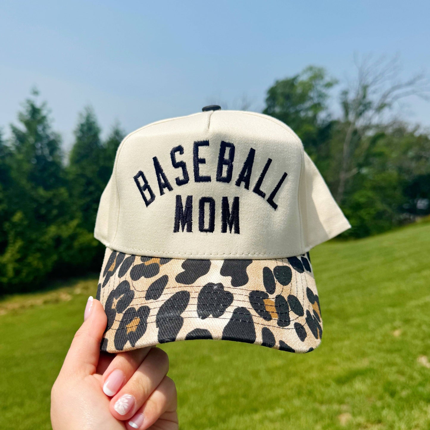 Baseball Mom Leopard Hat