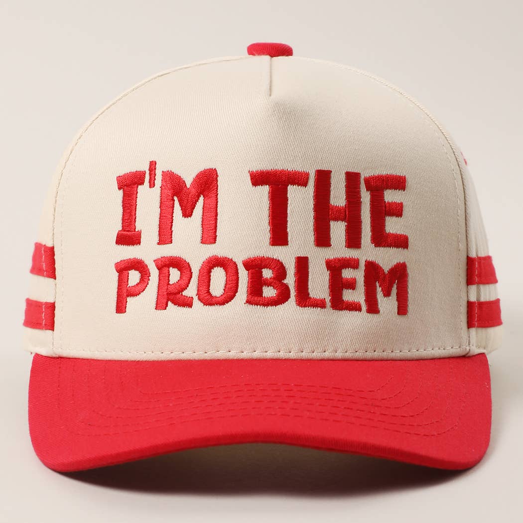 I'M THE PROBLEM Two-Tone Cotton Two Stripes Trucker Hat