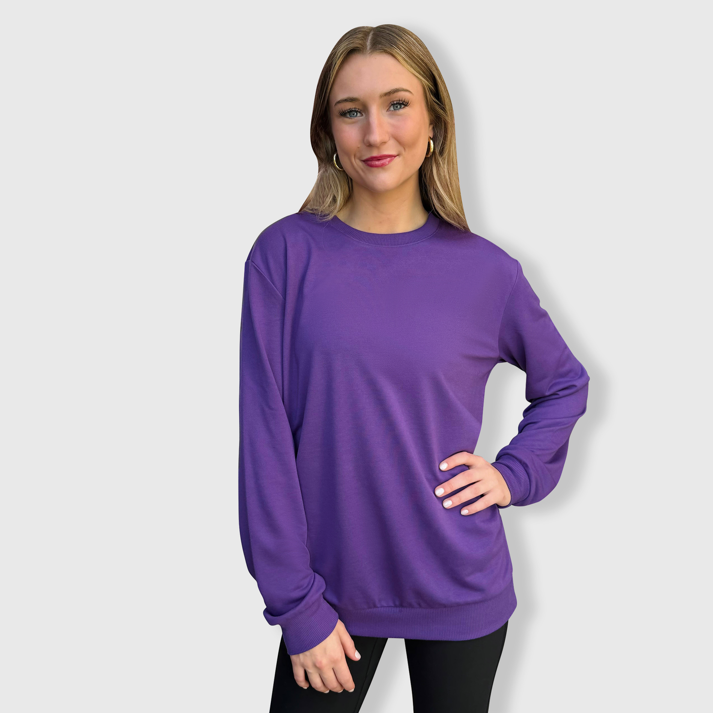 100% Polyester Sweatshirt Cotton-Feel