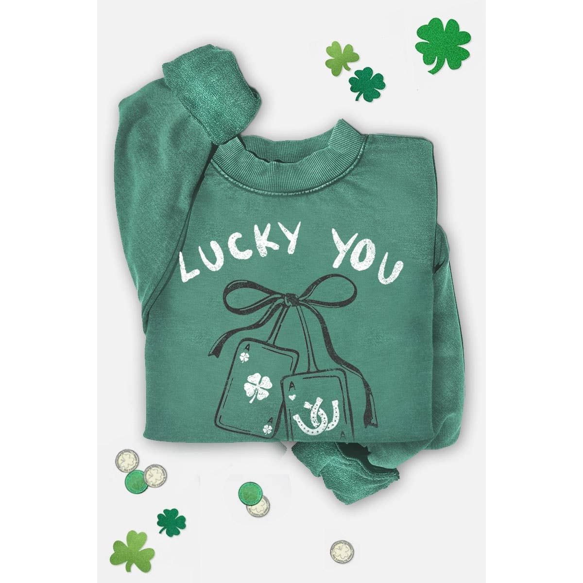 LUCKY YOU MINERAL GRAPHIC SWEATWHIRTS