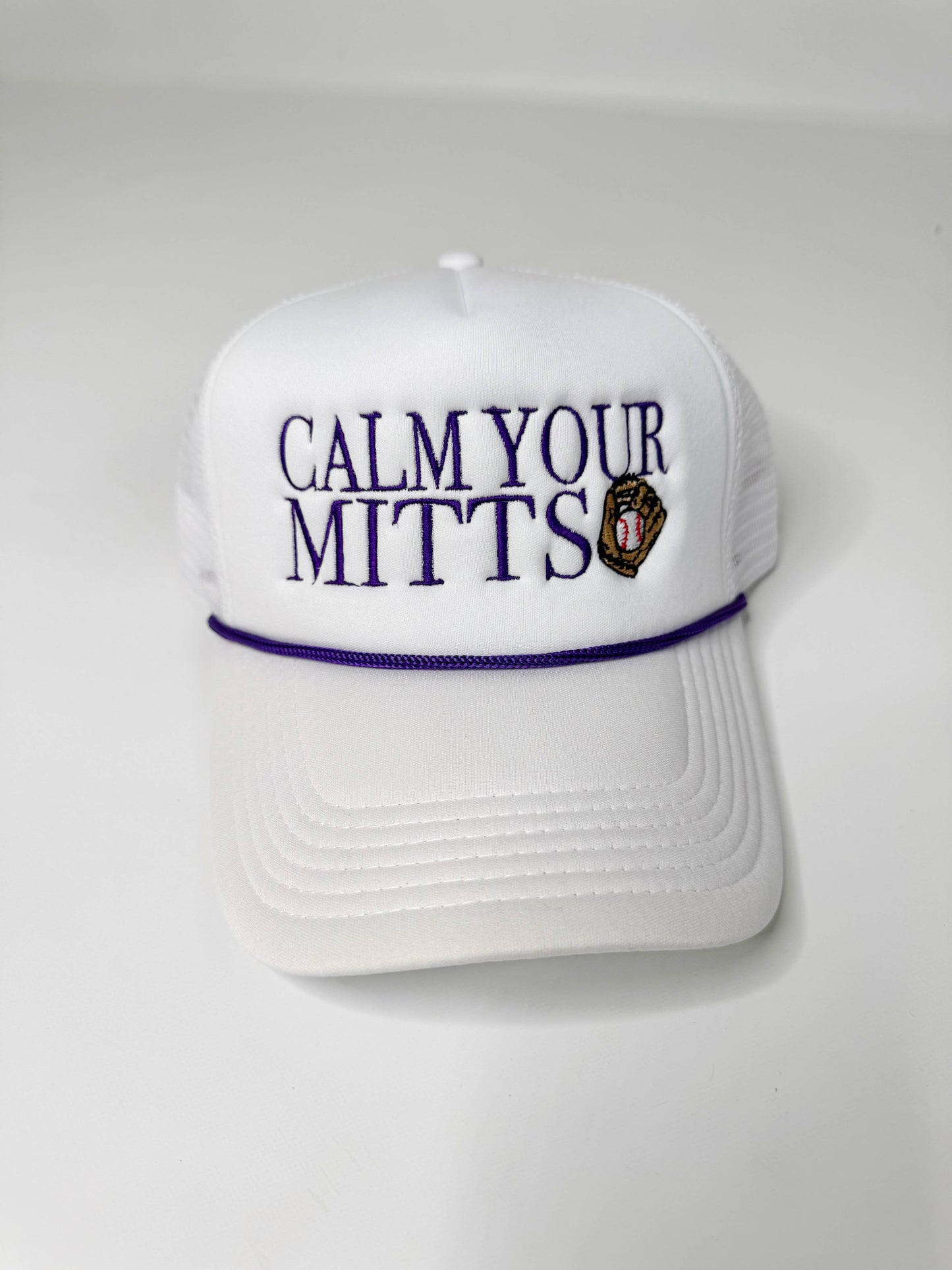 Baseball Calm Your Mitts Trucker Hat
