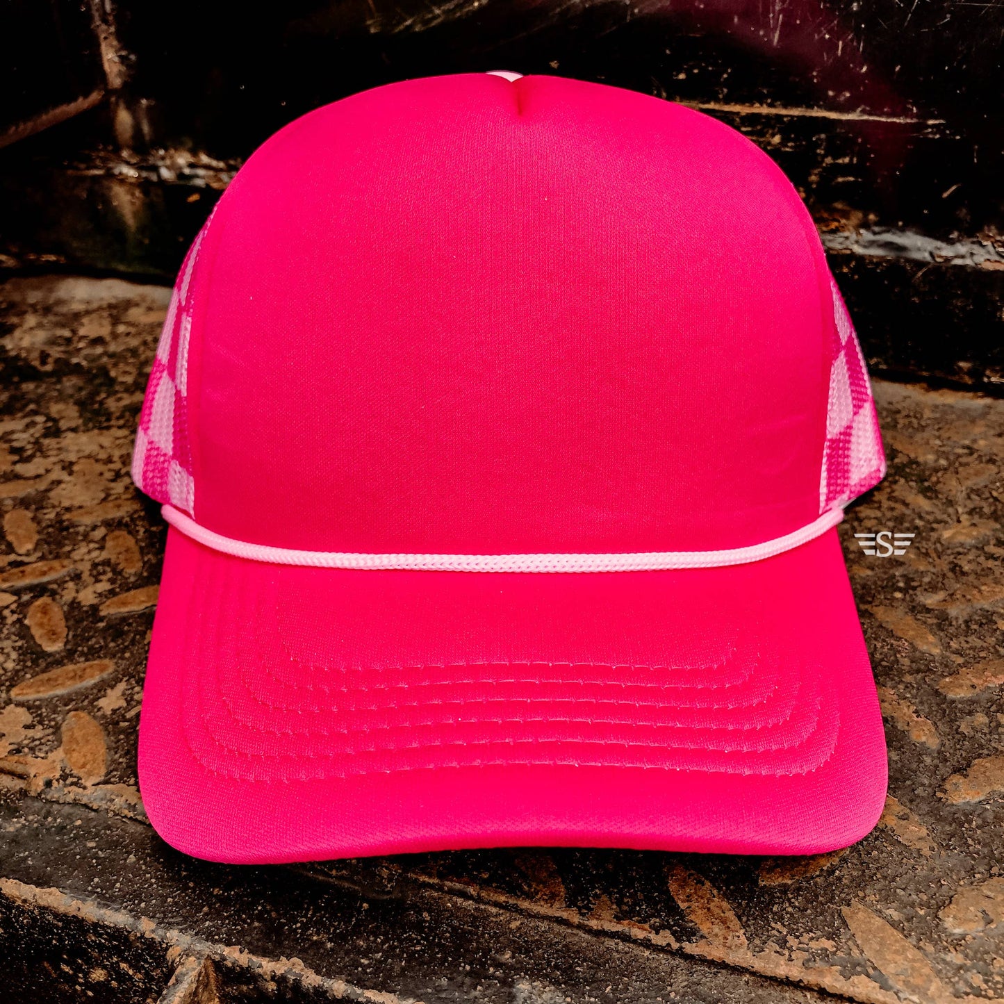 Checkered Mesh Back Cap