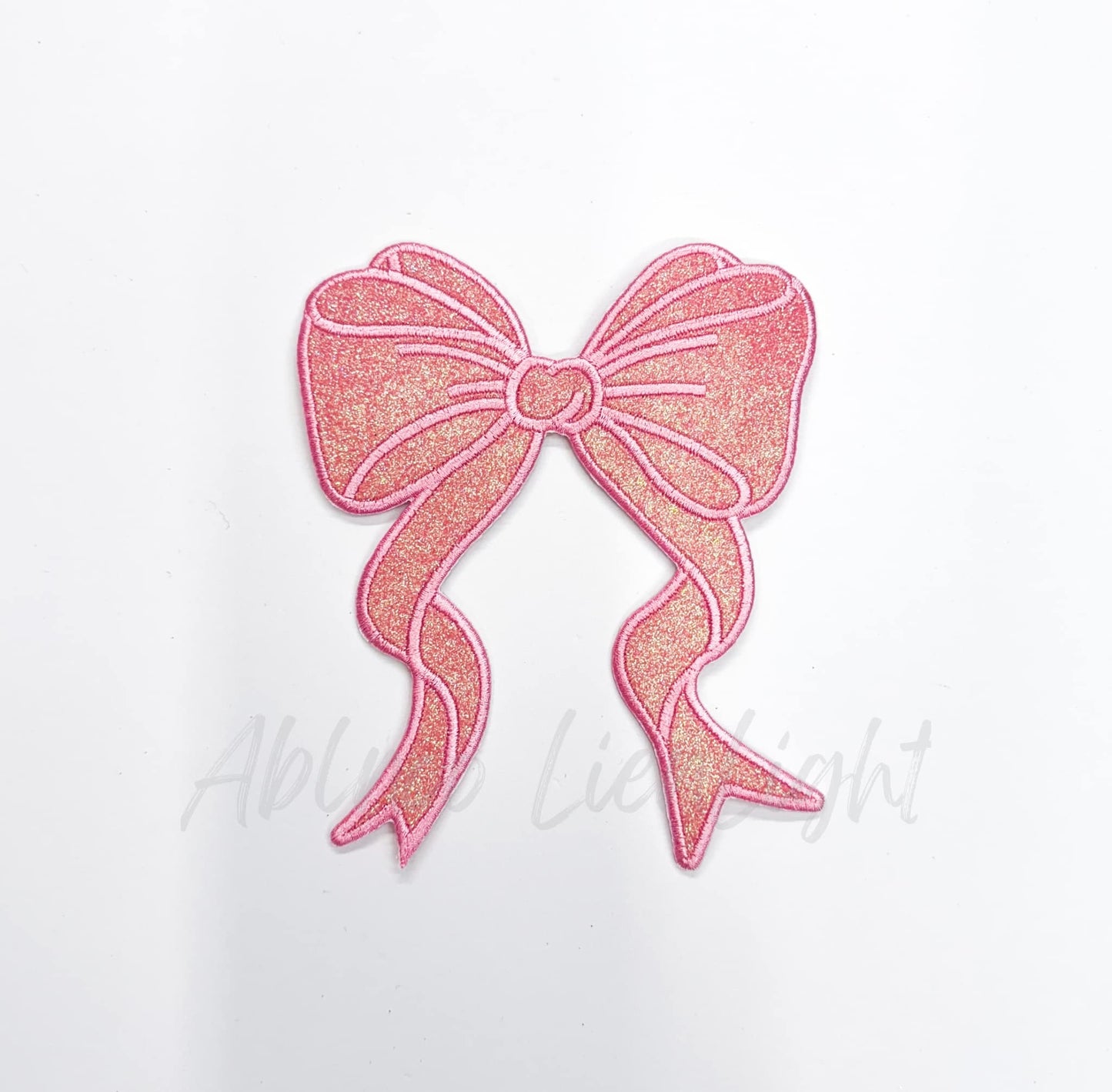 Side Bows Glitter Embroidery Patch - Single
