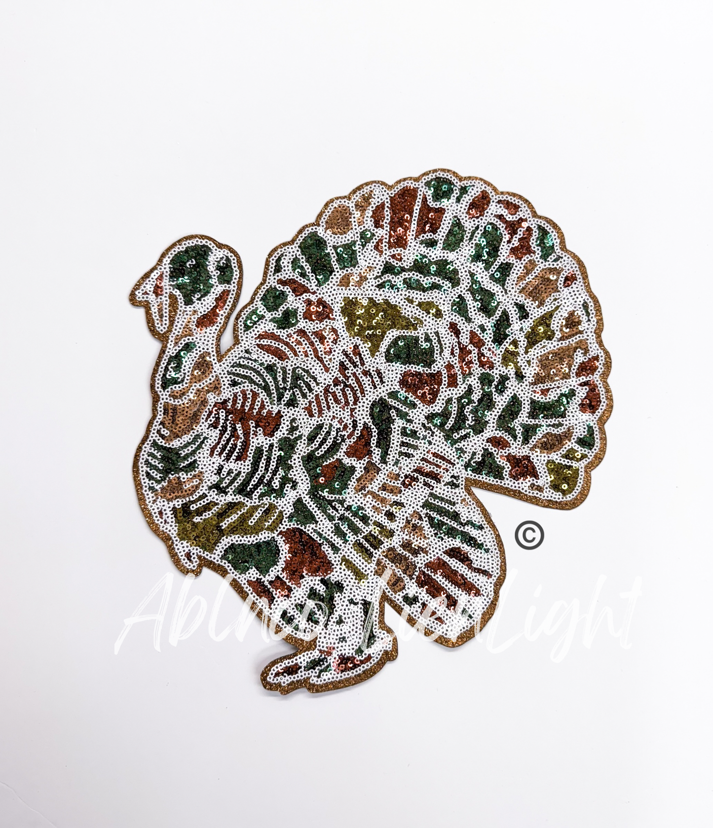 Big Camo Turkey Hunting Sequins Patch