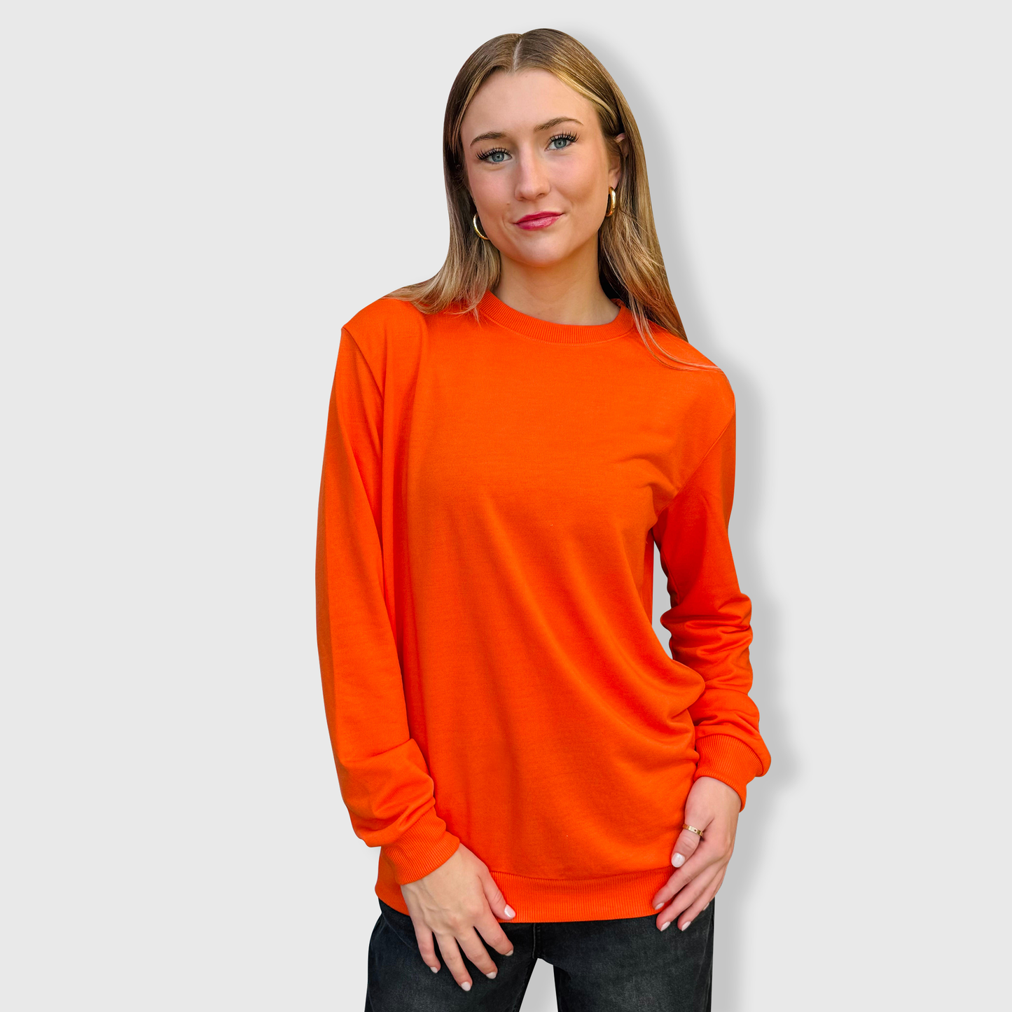 100% Polyester Sweatshirt Cotton-Feel