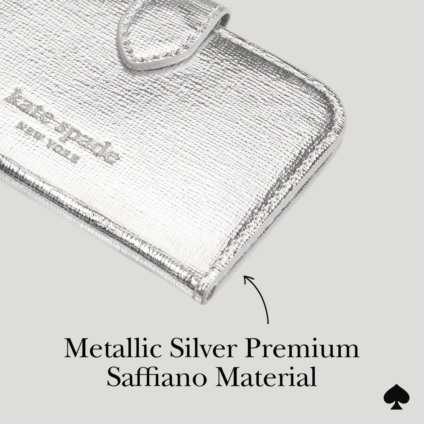 Kate spade new york Morgan Wallet MagSafe Metallic Silver