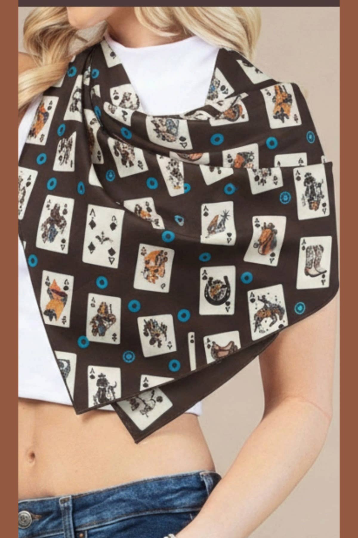 SC-6751-Jade Western Card Print Scarf