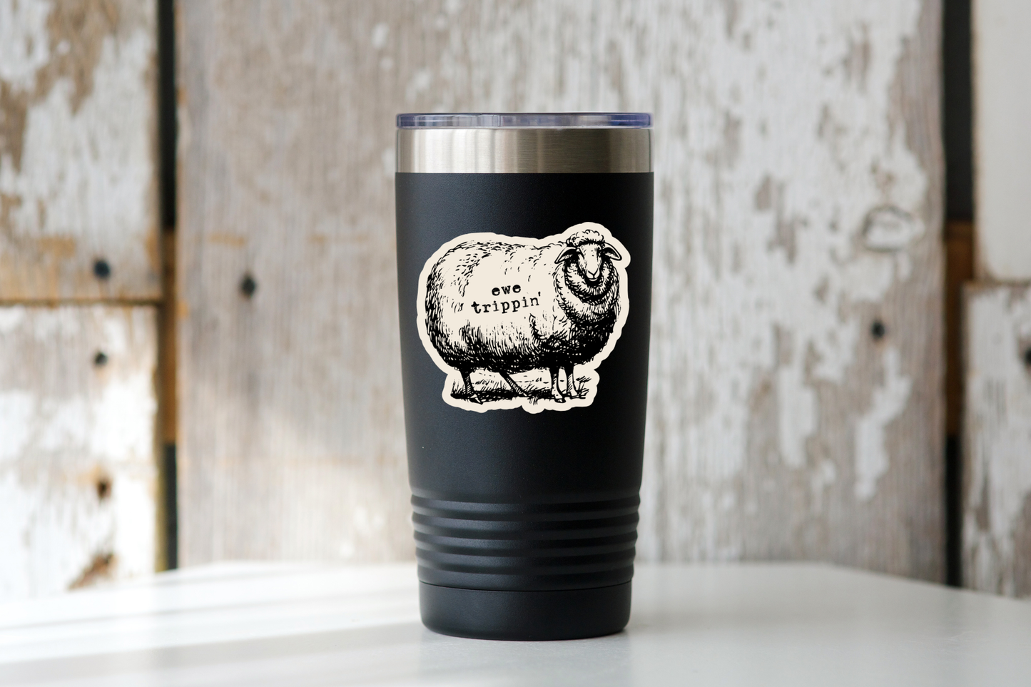 Ewe Trippin' Sticker - sheep, lamb, funny, cute, farm animal