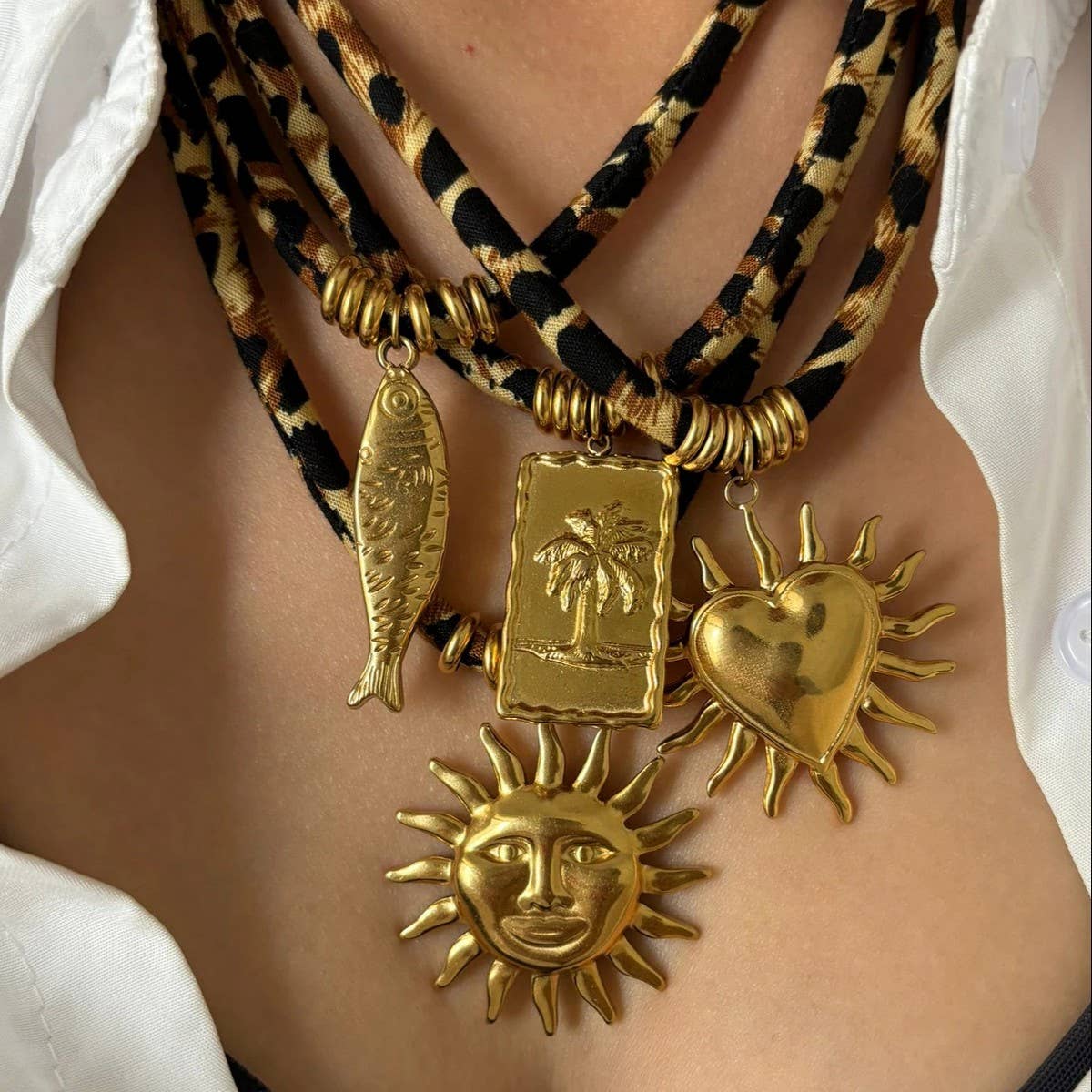 Leopard Velvet Cord Necklace – Bold Fall Statement_CWMM6954